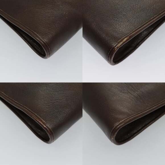 DIOR Shoulder Bag Leather Gold Brown - Picture 10 of 12